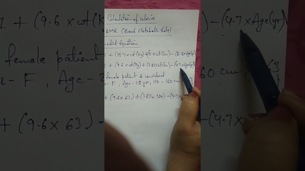 ⁣How to calculate BMR by Harris Benedict Equation ? #youtubeshorts #viralshort #bmr #calories