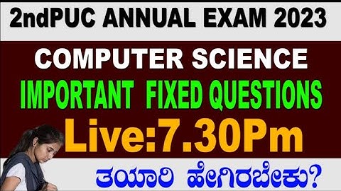 2ndPUC ANNUAL EXAM 2023 | COMPULSORY SCIENCE | LAST DAY PREPARATION | IMPORTANT QUESTIONS | punarvi