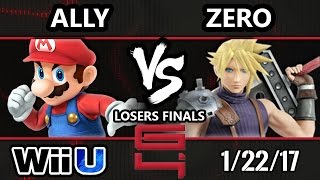 Genesis 4 Smash 4 - C9 Ally (Mario) Vs. TSM ZeRo (Diddy, Cloud) SSB4 Losers Finals - Smash Wii U