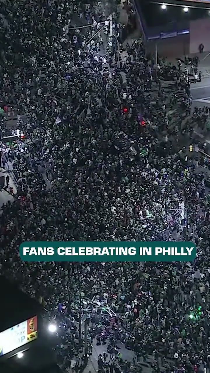 Eagles fans celebrating on the streets of Philly ? (via WPVI)