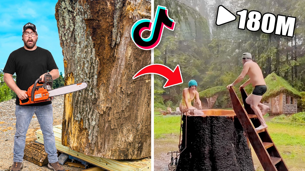 I Tested Building Viral Log Hot Tub