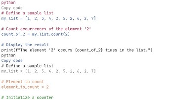 python count occurrences of an element in a list