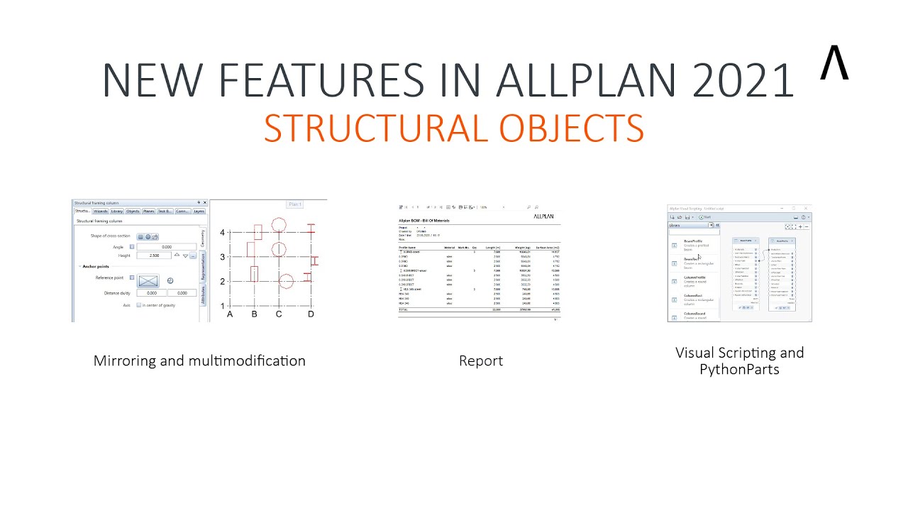 New Features in Allplan 2021 - Structural Objects - YouTube