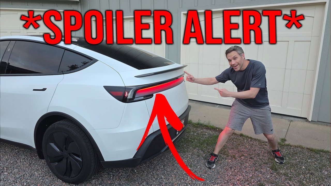 Installing a Carbon Fiber Spoiler on the New Tesla Model Y!