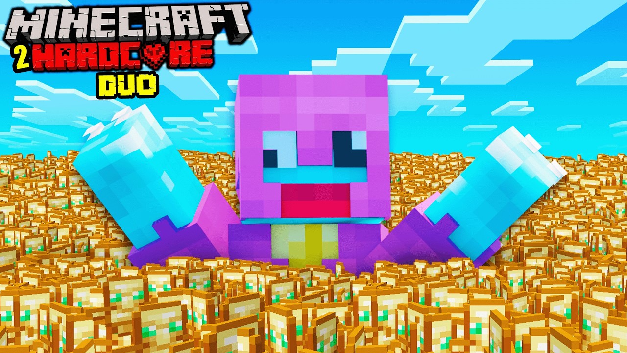 WYBUDOWAŁEM NAJWIĘKSZĄ FARMĘ TOTEMÓW na Duo Minecraft Hardcore #2