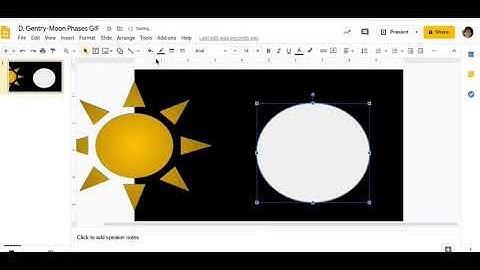 Creating a Google Slide GIF Phases of the Moon