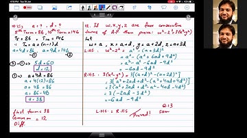 XI Math Chap 6 Sequence & Series Solution nth Term of an AP Tn by Sir Ahsan Abdullah Patel - Part 3