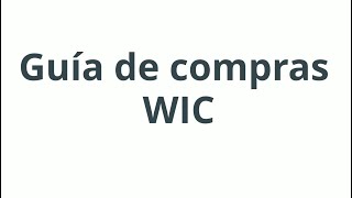 Utah WIC Buyer's Guide (Spanish)