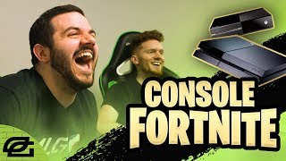 COURAGE AND MANIAC TRY CONSOLE FORTNITE!!! (OpTicPlays)