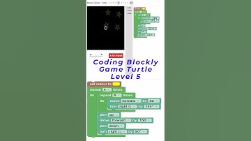 Informatika Kelas 8 - Algoritma & Pemrograman SOLUSI GAME TURTLE LEVEL 5 pada #blockly