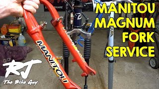 Manitou Magnum Fork Service - Disassemble/Clean/Lube/Re-assemble by RJ The Bike Guy 35,107 views 3 years ago 12 minutes, 34 seconds