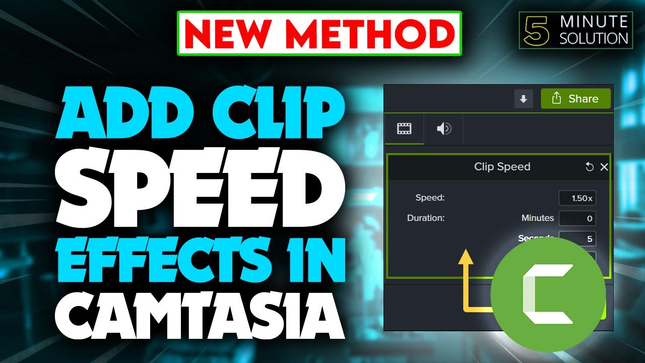 How to add clip speed effects in camtasia 2024 YouTube