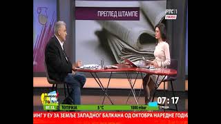 RTS 1, Jutarnji program, dr Miladin Kovačevič, direktor RZS-a