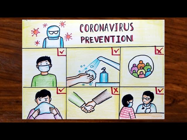 Coronavirus Prevention Awareness Poster Drawing Covid 19 Awareness Poster Easy Drawing Youtube