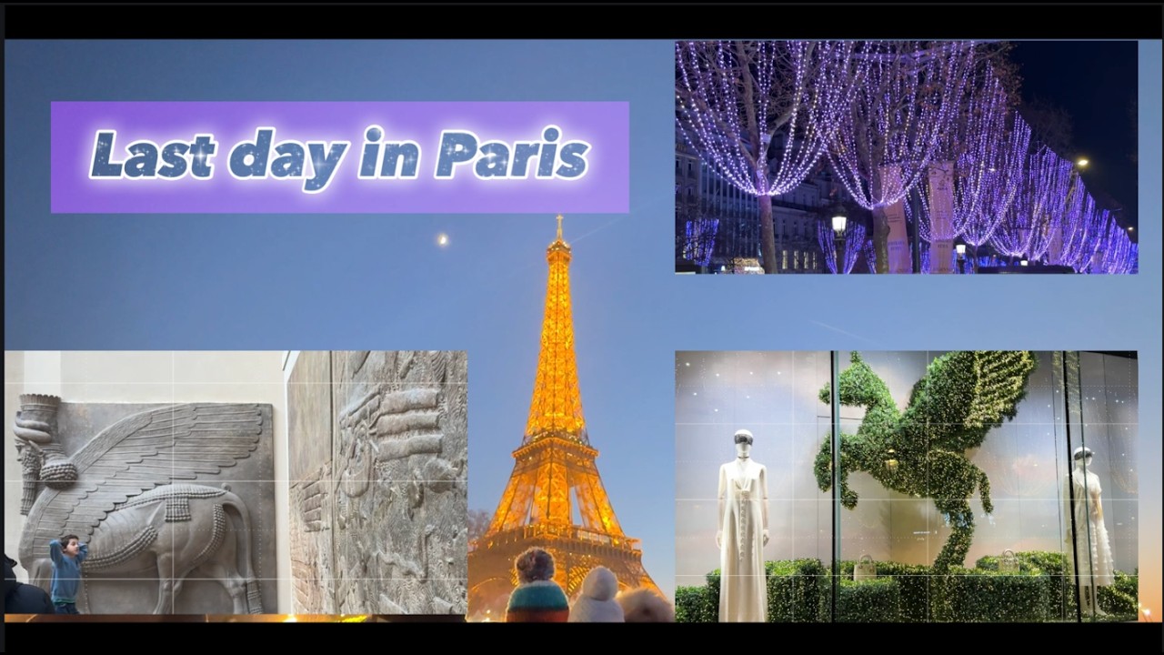 🇳🇱Last day in wintery Paris (루브르,바토파리지앵풍경,샹젤리제거리)  The Louvre, Bateaux Parisiens, the Champs-Élysées