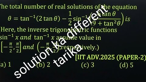 IIT JEE advance PYQ inverse trigonometry 2025 paper 2