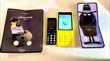 Spy & Thief Incoming call Samsung Galaxy Z FOLD 3 vs Z FLIP 3 vs BQ Only Yellow vs Maxcom MM111