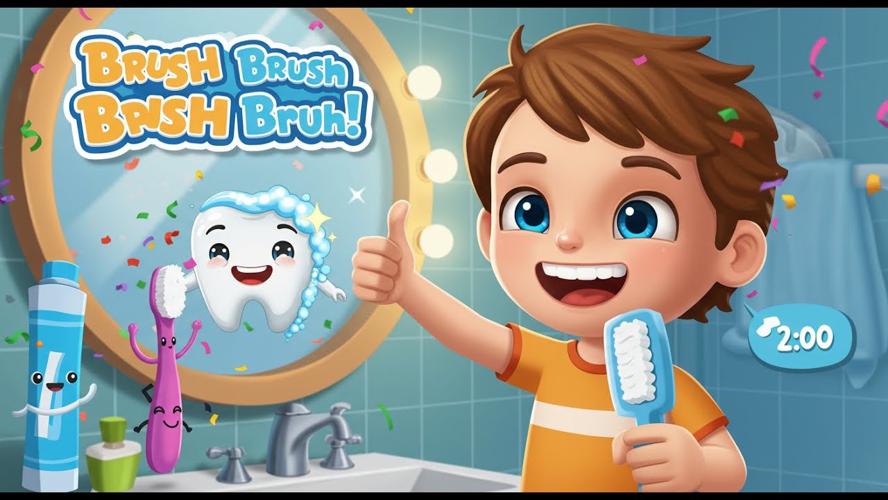 Brush Brush Brush! | Sing Along & Learn How to Brush Teeth 😁🪥 - YouTube