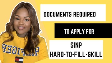 Documents required for SINP Hard-to-fill-skill pilot program
