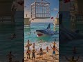 giant Shark 🦈 attack on beach 🏖️#usa #subscribe #viral #3danimation #cgianimation #cinematiccgi #uk