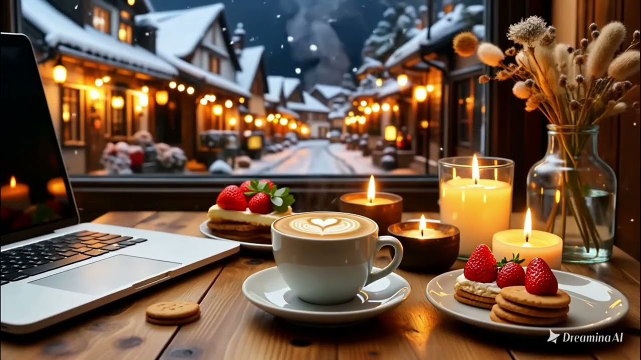A Quiet Winter Morning ☕❄️ Cozy Coffee & Snowy Window Ambience