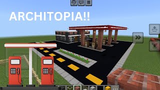 Minecraft gas station in city ARCHITOPIA!!