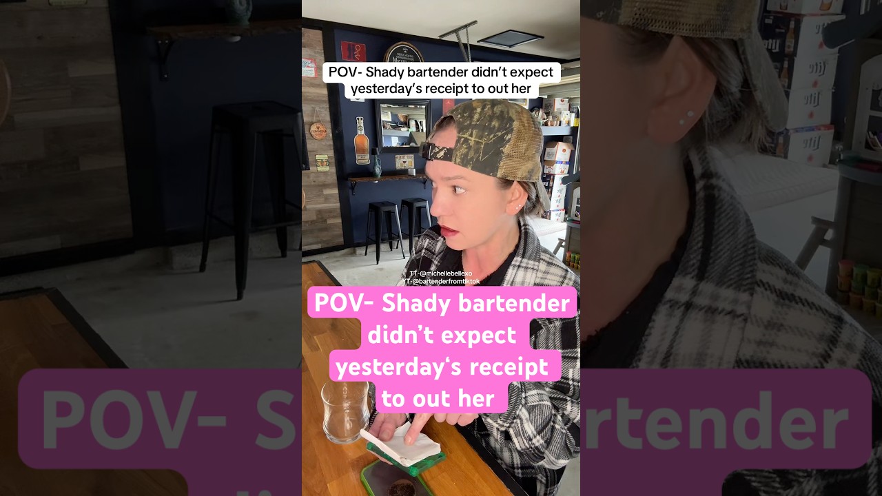 How a receipt exposed a shady bartender who was scamming her bar regulars #barstory #receipt