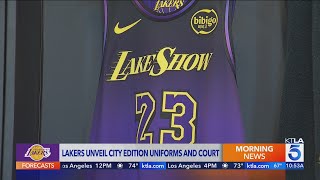 Lakers unveil City Edition uniforms, new-look court