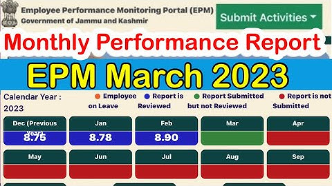 How to submit EPM for the month of March 2023 | EPM Report March 2023 | monthly performance report