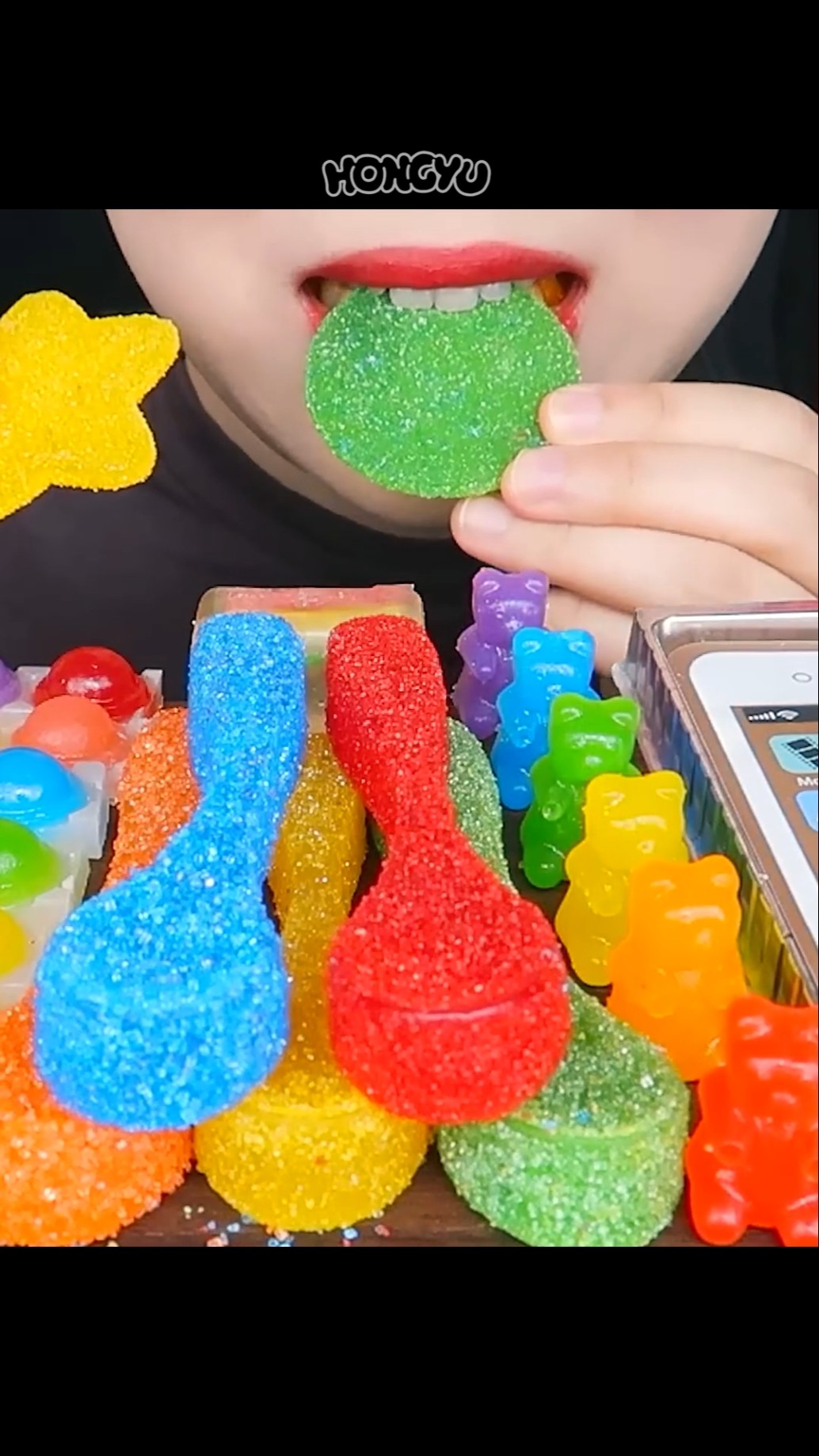 ASMR 다양한 무지개 디저트, 먹는 아이폰 ? #shorts #mukbang #eating # #satisfying #먹방