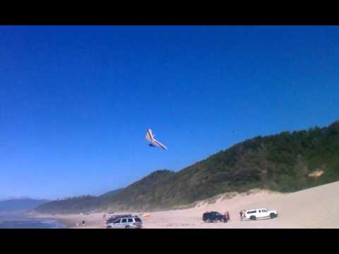 My Dad landing the Hang Glider at Pacific City