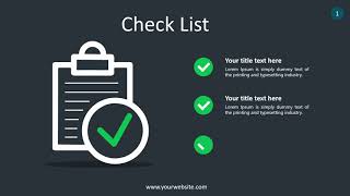 Check List Infographic - Animated PowerPoint Template