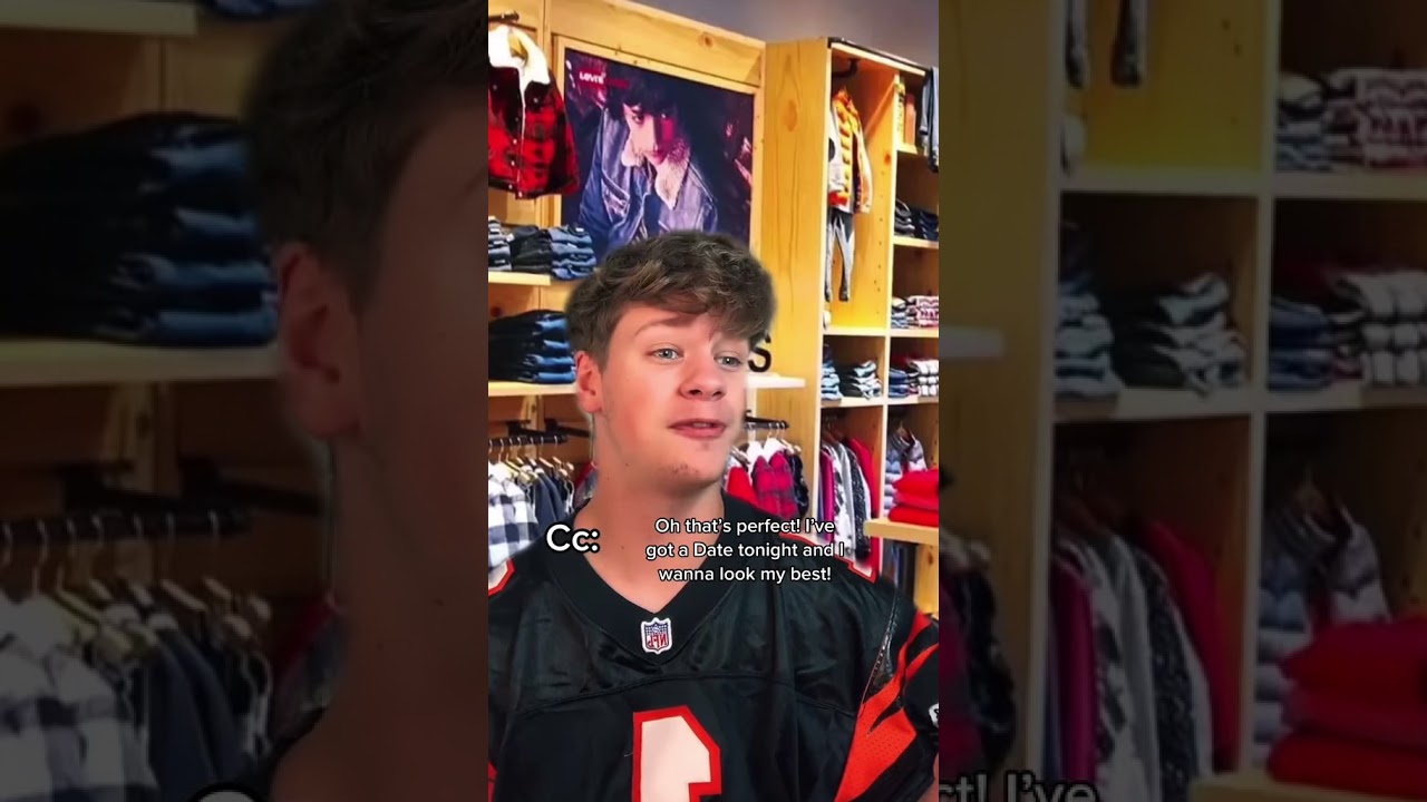 American in UK Clothes Shop