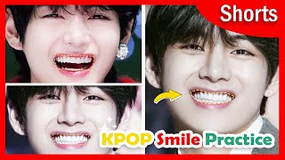 3 BEST KPOP Smile Practice | Create a cute Boxy Smile like Kim Taehyung (V BTS) #Shorts