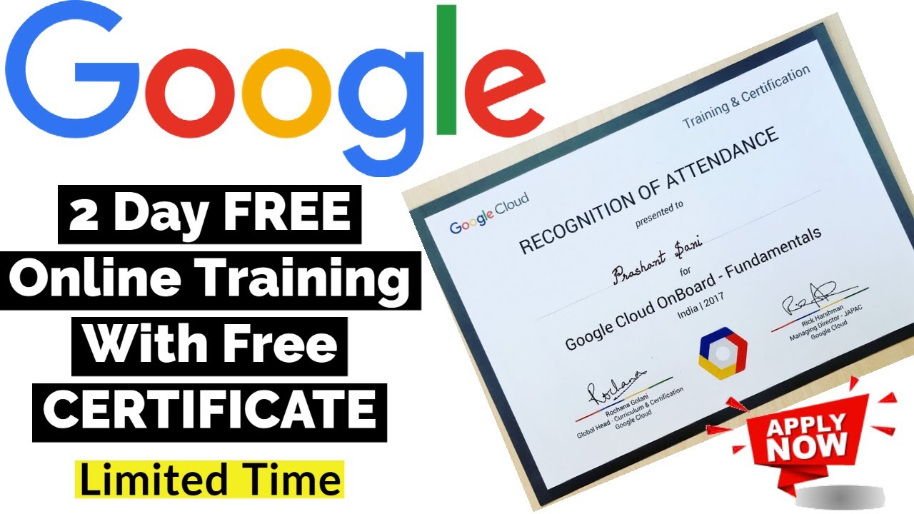 Google Free Online Training Course Google Free Certification Courses