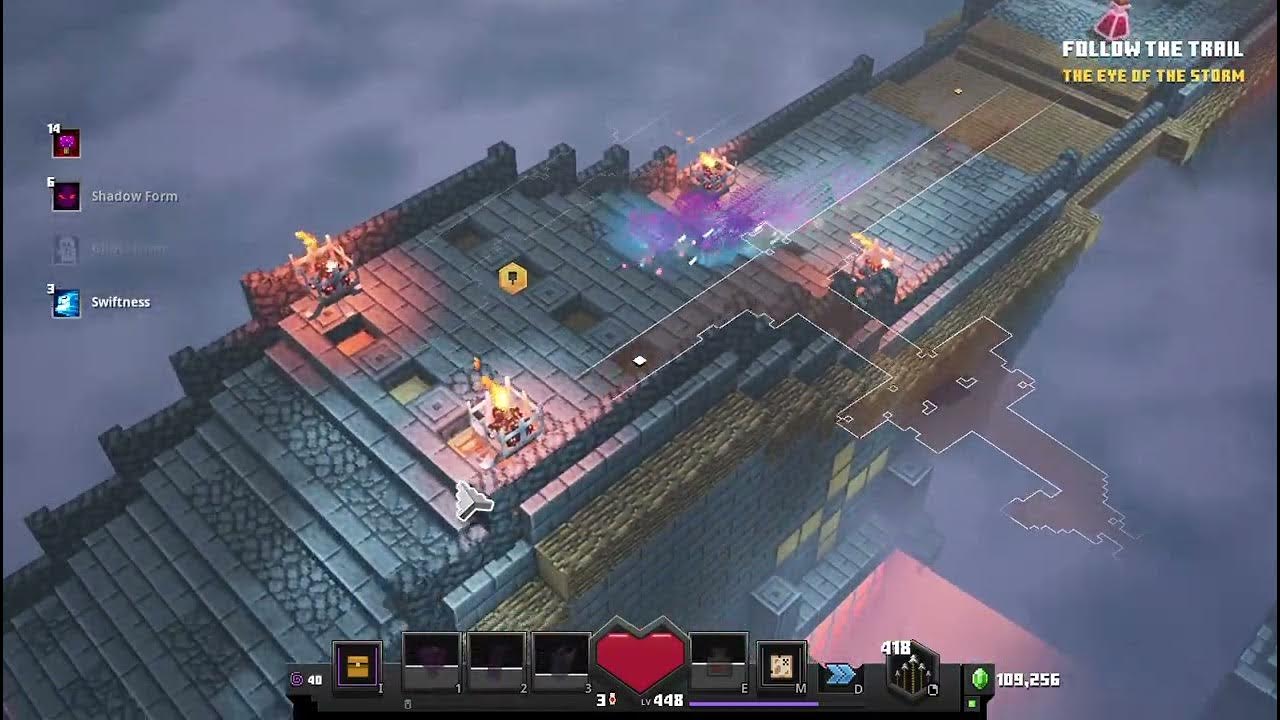 [Minecraft Dungeons] Obsidian pinnacle terrain glitch allows to skip to