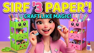 SIRF "3 PAPERS" SE DIY DESK ORGANIZER! 😍 ITNA CUTE? (EASY CRAFT)