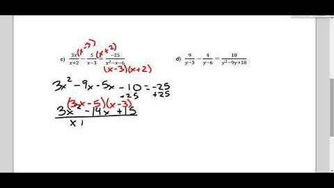 Pre-Calculus 20 - 6.4 Rational Equations