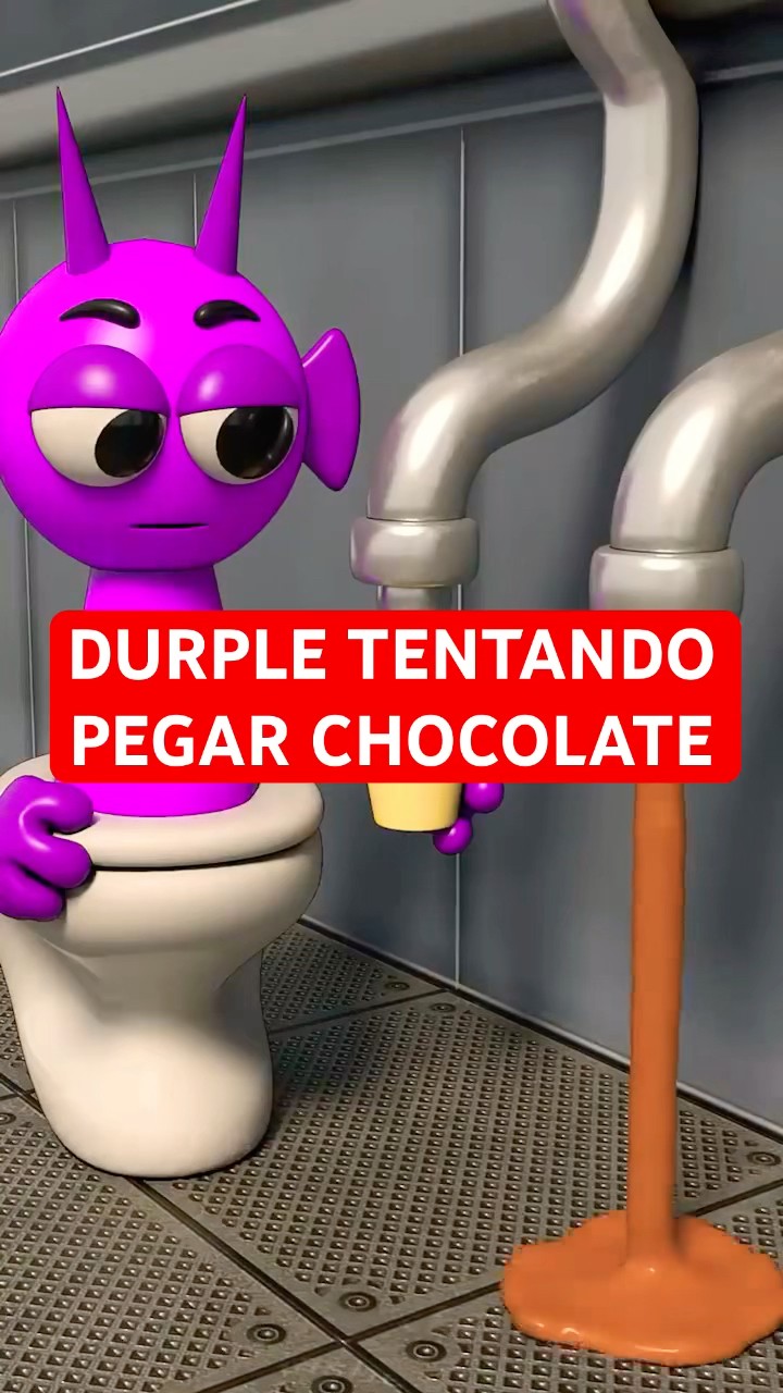 DURPLE TENTANDO PEGAR CHOCOLATE ? #mayumigames #sprunki #youtubeshorts