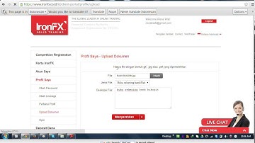 cara upload document ironfx