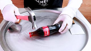 Coca Cola ice cream rolls street food - ايسكريم رول كوكا كولا