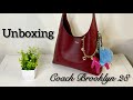 Unboxing Coach Brooklyn 28 in Dark Ruby #coach #brooklyn