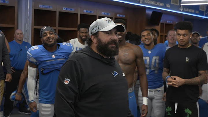 Lions vs. Packers: Locker Room Celebration