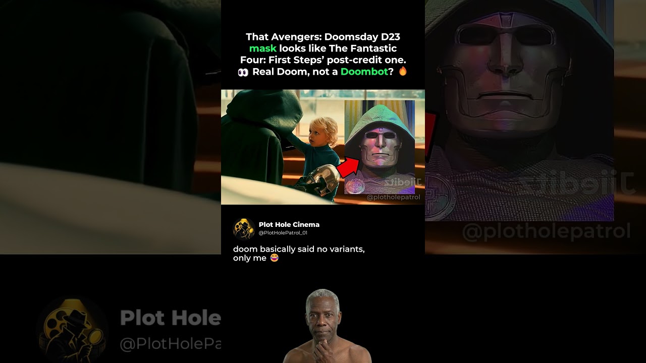 Doom's D23 mask matches Fantastic Four's post-credits #shorts #viral #Movie #cinema #marvel #DC