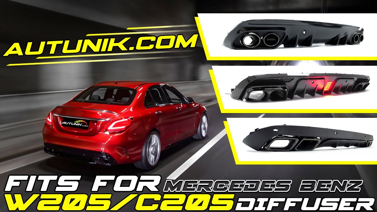 Mercedes W205 Sedan C300 C43 AMG Sport Bumper Diffuser w