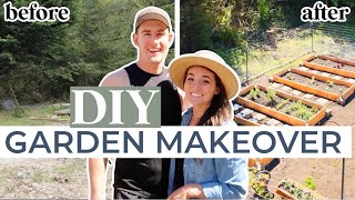🌱DIY HOME MAKEOVER : no-dig organic garden on a BUDGET! Garden Tour | SATISFYING BEFORE AND AFTERS!