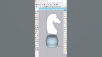 sketchup easy modelling Knight chess piece #sketchup #3dmodel #3dmodeling #architecture #sketchups
