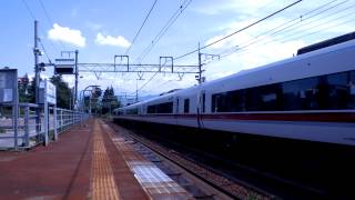 681系はくたか7号スノーラビット 上越国際スキー場前駅通過