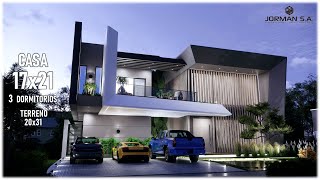 Ideal Modern House Design | 17x21m 2 Storey | 3 Bedrooms Family Home