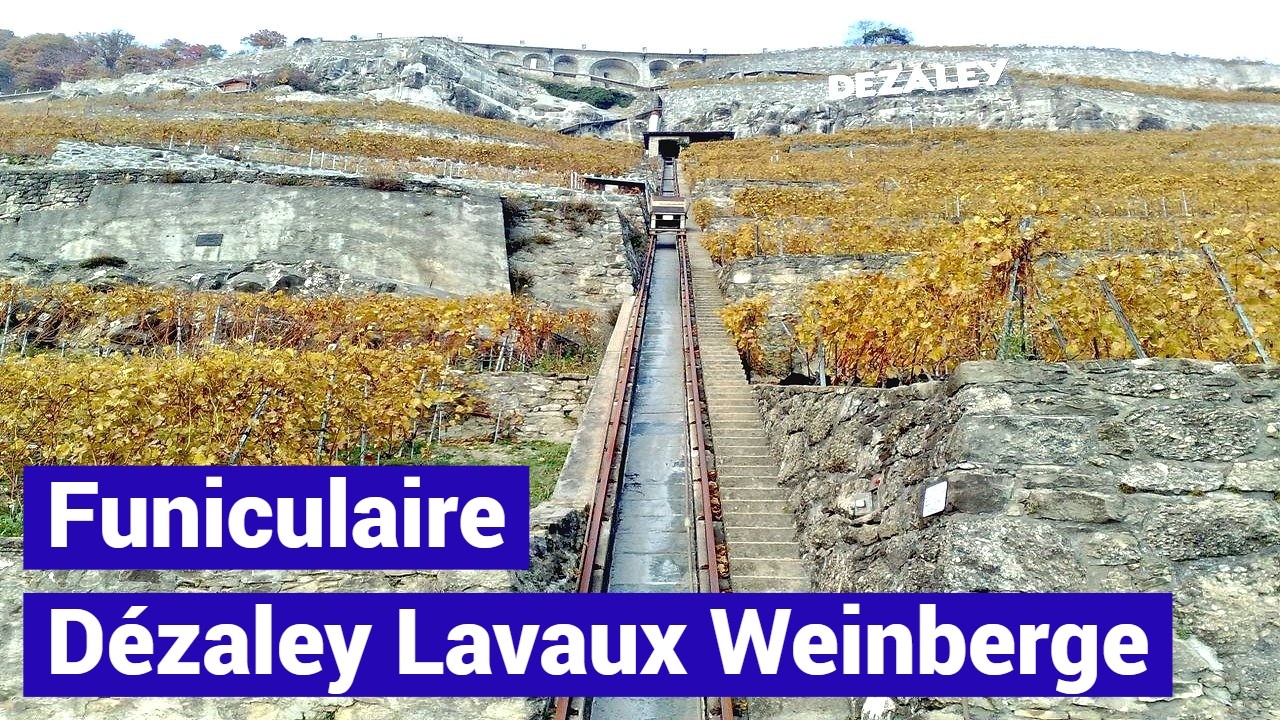 Funiculaire Dézaley in den Lavaux Weinbergen Suisse Switzerland